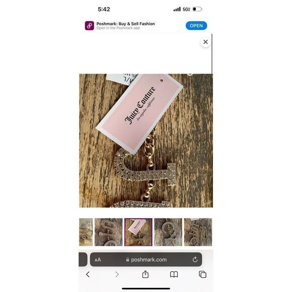 JUICY COUTURE pave logo gold ice CHAIN BELT LARGE/xl extra y2k og glam - Picture 3 of 7